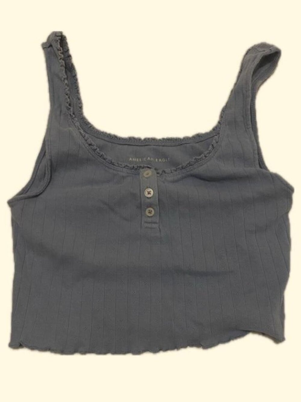 American Eagle Women's Light Blue Tank Top